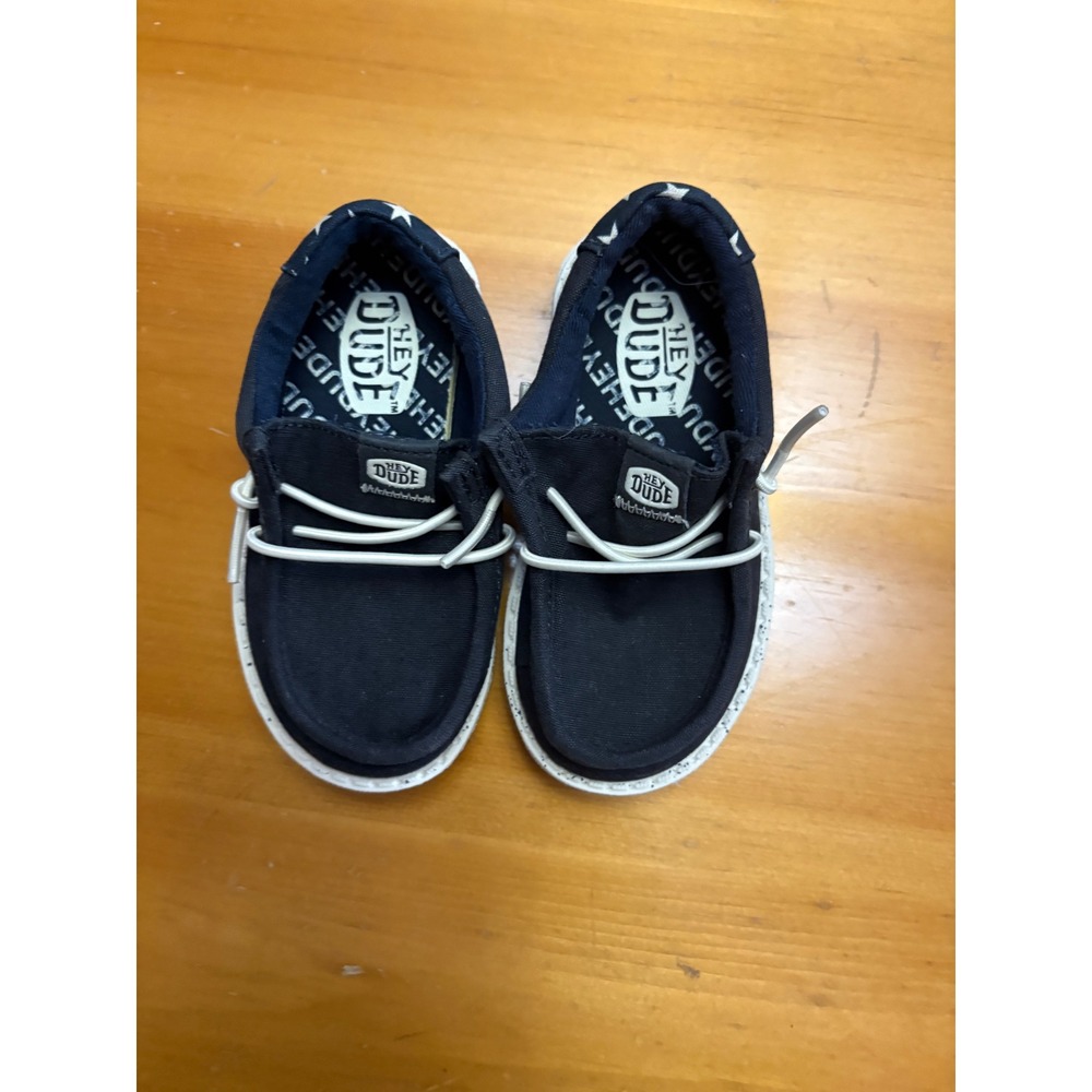 Hey Dude Kids Navy and White Slip-On Moccasins